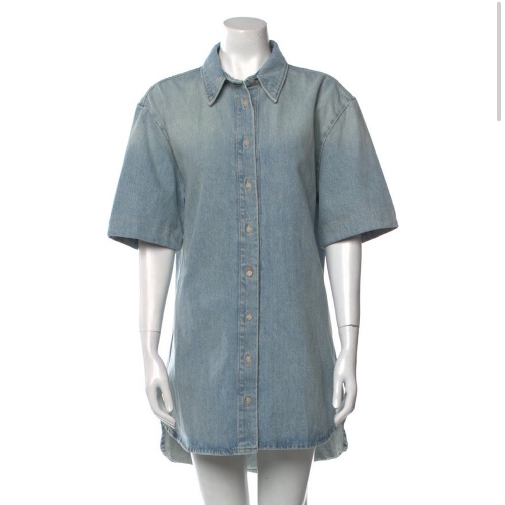 Loulou Studio Blue Denim Mini Dress